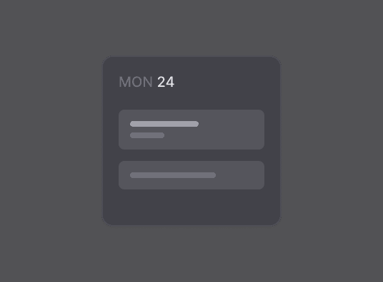 Event calendar components dark
